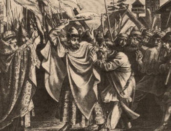 Новгородское восстание 1136 г., гравюра XIX в.