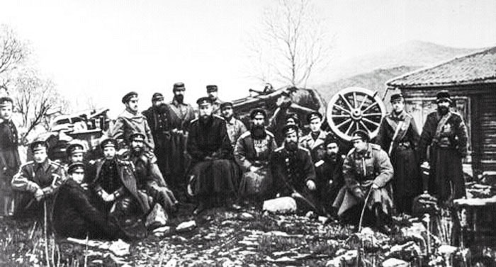 Русские артиллеристы на Шипке