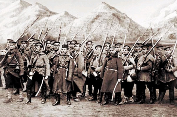 Суздальский полк на марше к Адрианополю. Русско-Турецкая война 1877-1878 гг